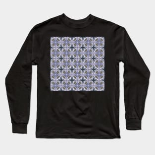 Winter Road Aerial view Kaleidoscope pattern 4 Long Sleeve T-Shirt